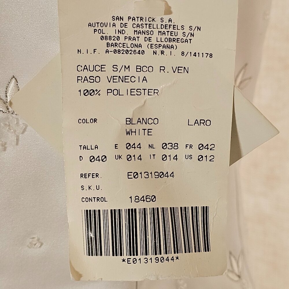 Pronovias White Wedding‎ Dress 12 NWT - Picture 4 of 7